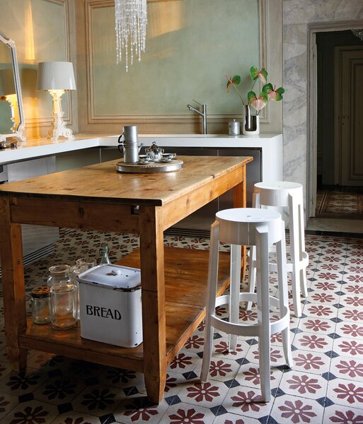 Kartell barové židle Charles Ghost (výška 65 cm)