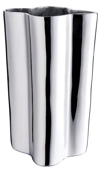CHROME Váza 21 cm - stříbrná