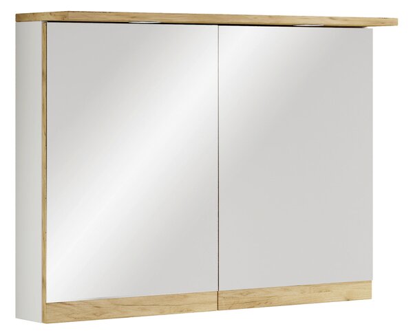 ZRCADLOVÁ SKŘÍŇKA, bílá, medový dub, bílá, medový dub, 80/59/23 cm MID.YOU - Koupelnové série, Online Only