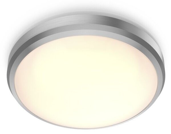 Philips Doris LED CL257 Stropné svítidlo do koupelny kruhové 6W/600lm 220mm 2700K IP44 nikl