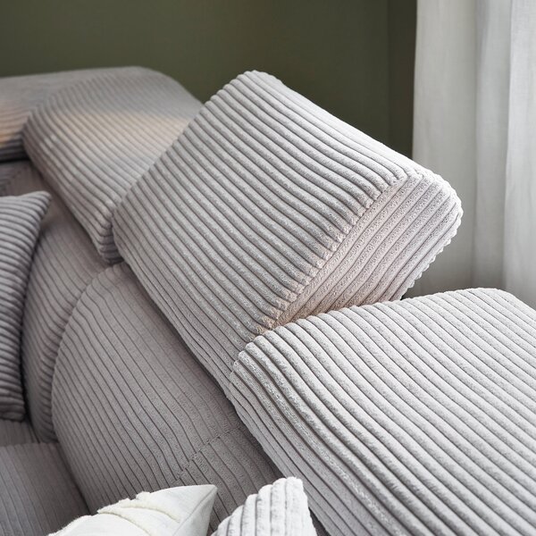 ROHOVÁ SEDAČKA, textil, světle šedá Xora - Sedací soupravy