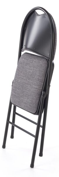 Halmar Skládací židle K566 černá/šedá