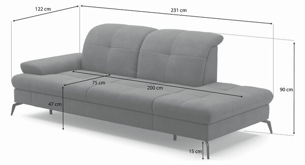 LENOŠKA, textil, krémová Sit & More - Online Only sedačky, Online Only