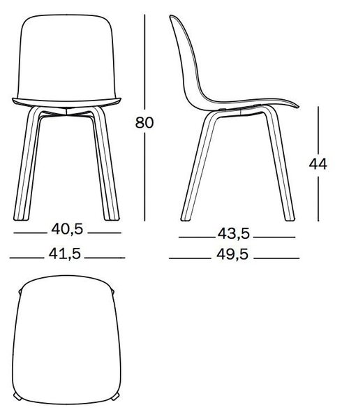Magis designové židle Substance Chair Wood
