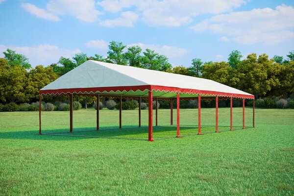 Párty stan 6x12 m PREMIUM - ohnivzdorný barva Modro-bílá
