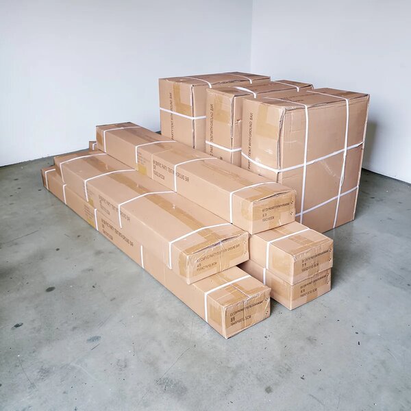 Párty stan 6x12 m PREMIUM - ohnivzdorný barva Modro-bílá