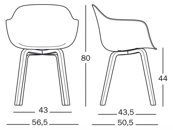Magis designové židle Substance Armchair Wood