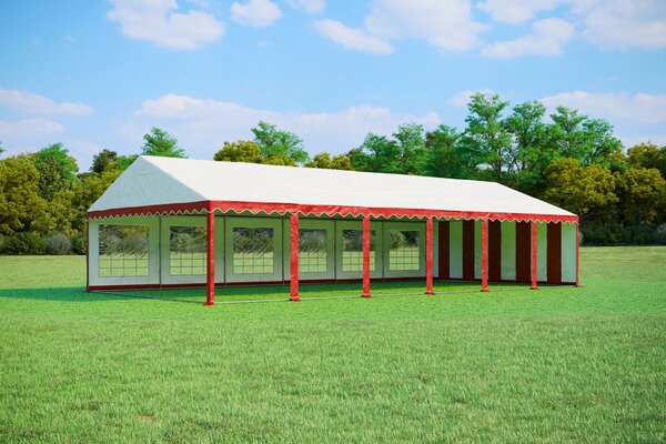 Párty stan 6x12 m PREMIUM - ohnivzdorný barva Modro-bílá