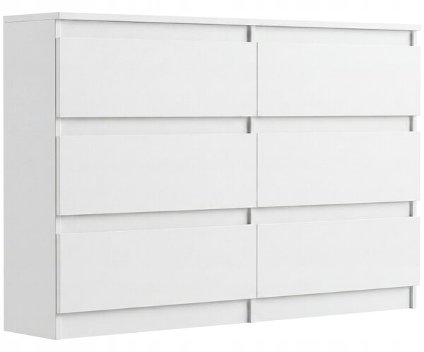 Komoda Framire 120 x 30 x 76 cm, bílá matná