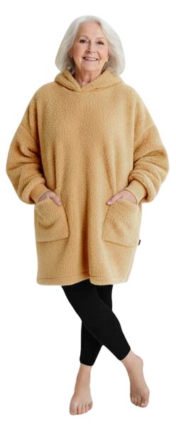 XPOSE® Beránková mikinová deka - béžová
