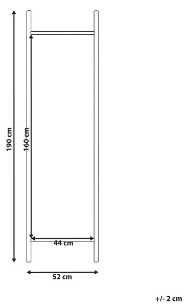 Zrcadlo BELLEAU 52 cm 190 cm Tmavě hnědá