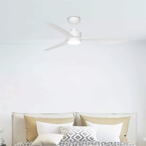 ZEVENTI - LED Stmívat stropní ventilátor LED/20W/230V 2700-6500K 132cm bílá+DO
