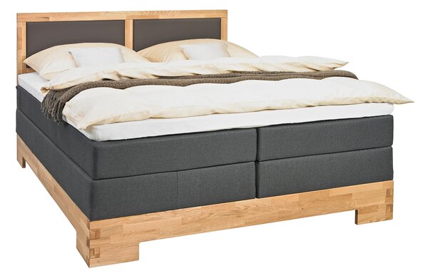 POSTEL BOXSPRING, 180/200 cm, hnědá, barvy dubu Linea Natura - Manželské postele