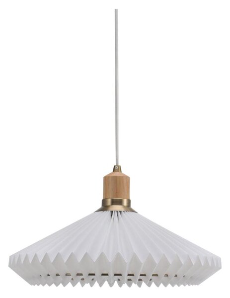 Halo Design 744169- Lustr na lanku PARIS 1xE27/60W/230V pr. 40 cm bílá/mosaz/dub