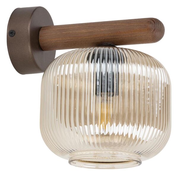 Nástěnná lampa SALVIA 1xE14/10W/230V hnědá/kouřová hnědá