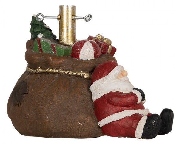 Dekorativní stojan na vánoční stromek ve tvaru Santa Clause – 46x31x30 cm