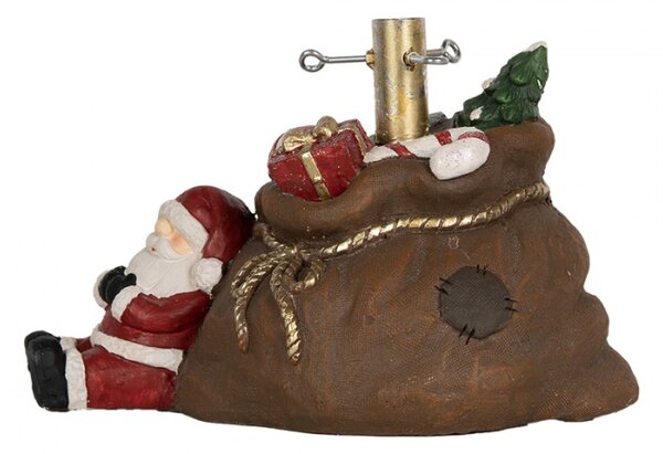 Dekorativní stojan na vánoční stromek ve tvaru Santa Clause – 46x31x30 cm