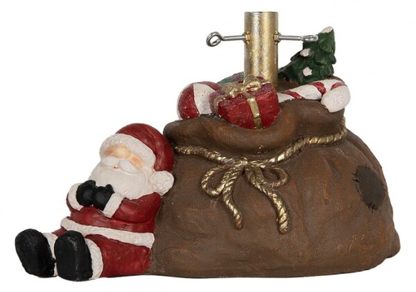 Dekorativní stojan na vánoční stromek ve tvaru Santa Clause – 46x31x30 cm