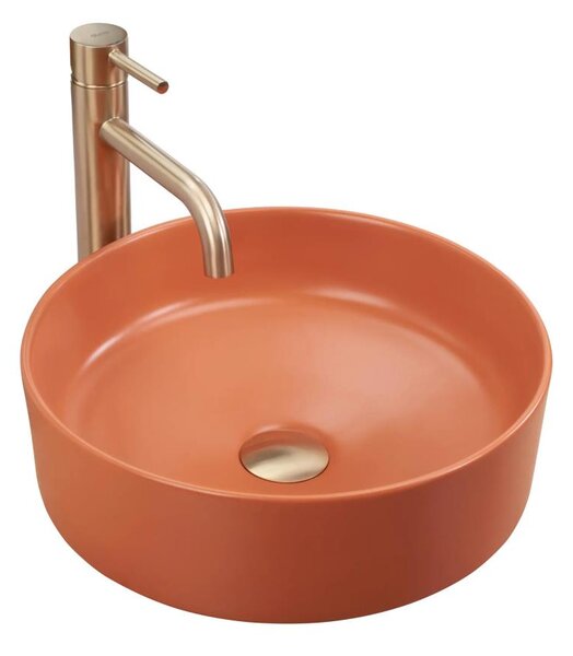 REA-U4566 - Umyvadlo na desku SAMI pr. 37 cm keramika/matná oranžová