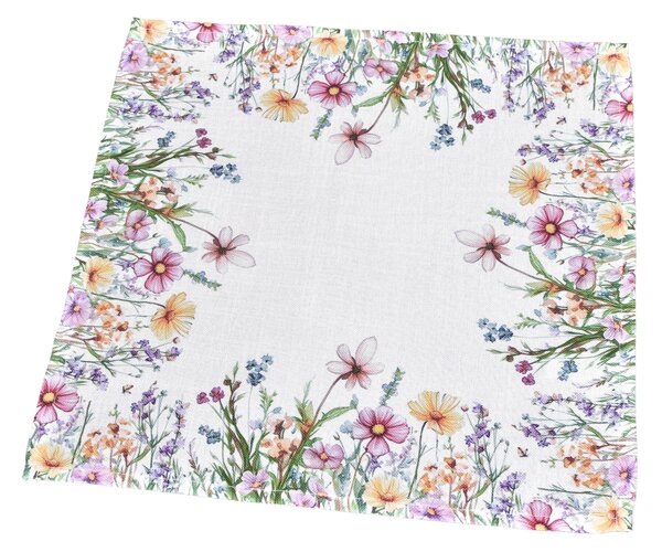 Tegatex Polyesterový ubrus- rozkvetlá louka s motýly Velikost: 85*85 cm
