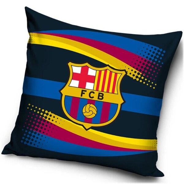 Velurový polštář FC Barcelona - motiv Wave | 40x40 cm