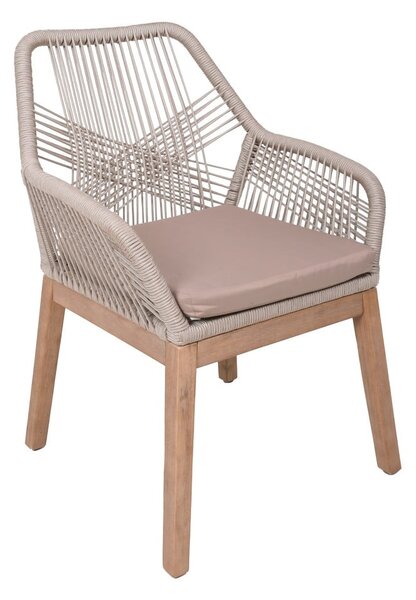 Béžová dřevěná zahradní židle Pomona – Garden Pleasure
