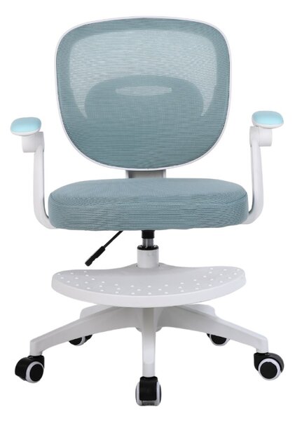 Dětská otočná židle Neoseat JUNI 008 s podnoží — látka, modrá