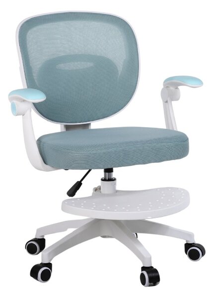 Dětská otočná židle Neoseat JUNI 008 s podnoží — látka, modrá