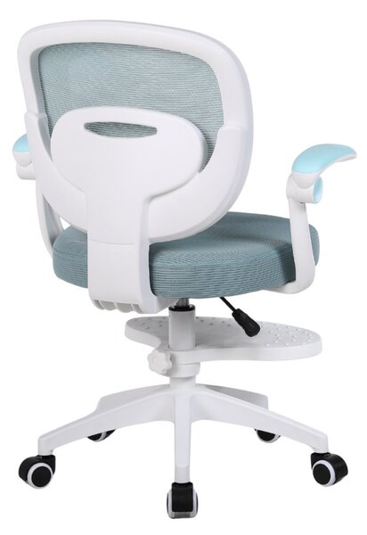 Dětská otočná židle Neoseat JUNI 008 s podnoží — látka, modrá