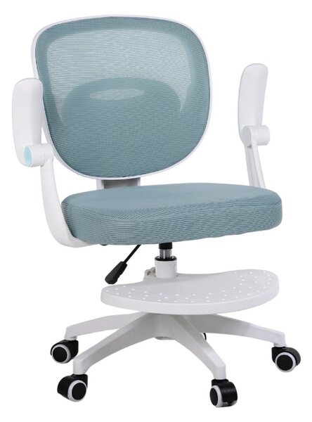 Dětská otočná židle Neoseat JUNI 008 s podnoží — látka, modrá