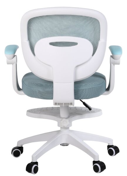 Dětská otočná židle Neoseat JUNI 008 s podnoží — látka, modrá