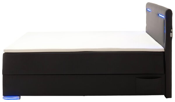 POSTEL BOXSPRING, 140/200 cm, černá Xora - Jednolůžkové postele, Online Only
