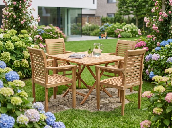 Square I. nábytek na zahradu teak 1+4