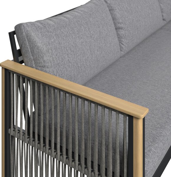 JÍDELNÍ TERASOVÁ SOUPRAVA 6dílné, dřevo, kov, textil Ambia Garden