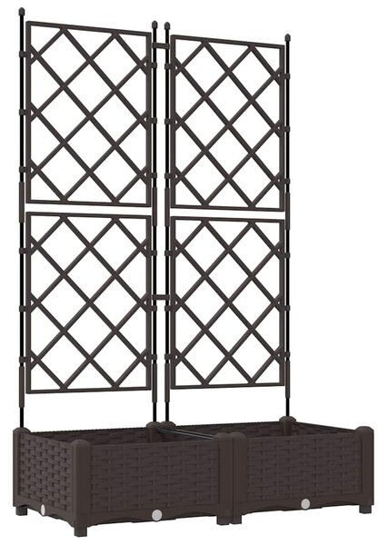 Zahradní pěstebník 2 ks Hnědá 80 x 40 x 125,5 cm PP
