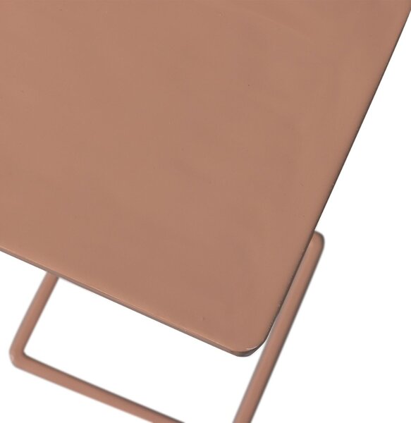 -25 % Dny MOMENTI– WOOOD Růžový kovový odkládací stolek Toste 22 x 22 cm