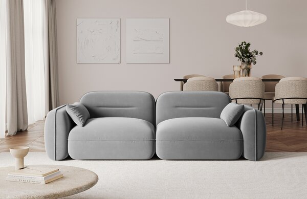 -25 % Dny MOMENTI– Cosmopolitan Design Šedá sametová trojmístná pohovka Sydney 230 cm