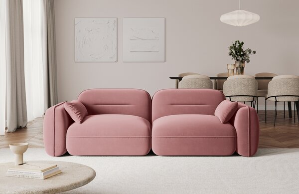 -25 % Dny MOMENTI– Cosmopolitan Design Růžová sametová trojmístná pohovka Sydney 230 cm