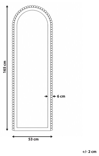 Zrcadlo BARENTON 53 cm 165 cm Šedá