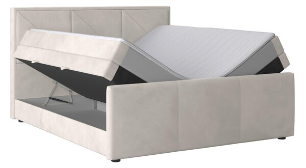 POSTEL BOXSPRING, 180/200 cm, krémová MID.YOU - Postele s úložným prostorem, Online Only