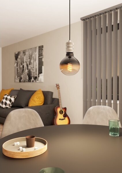 Eglo 43802 - Lustr na lanku YORTH 1xE27/40W/230V chrom