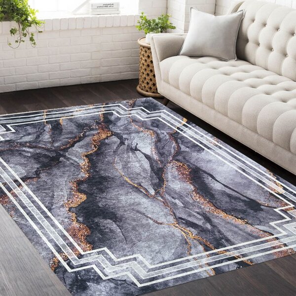 Makro Abra Moderní kusový koberec protiskluzový Horeca-New 118 tmavě šedý Rozměr: 60x100 cm