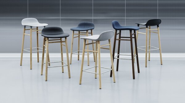 Normann Copenhagen designové barové židle Form Barstool Wood (75 cm)
