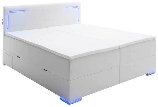POSTEL BOXSPRING, 180/200 cm, bílá Xora - Manželské postele, Online Only