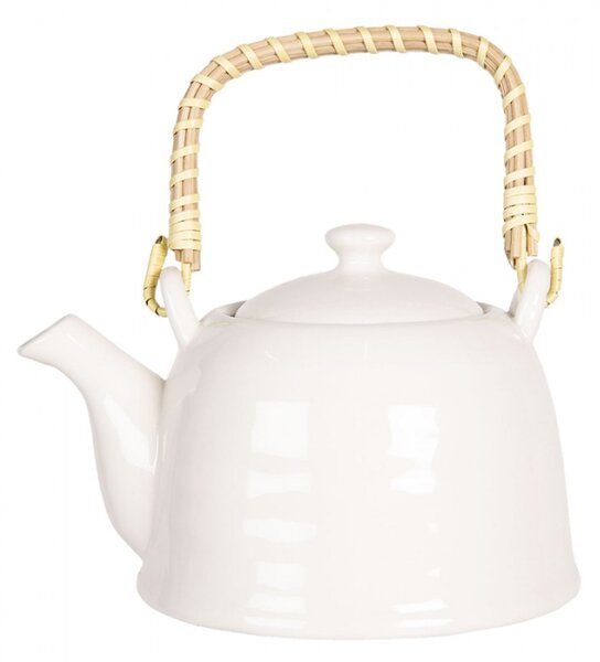 Bílá porcelánová konvice na čaj – 800 ml