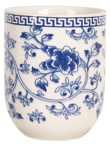 Porcelánový kalíšek na čaj s modrými květy – 100 ml