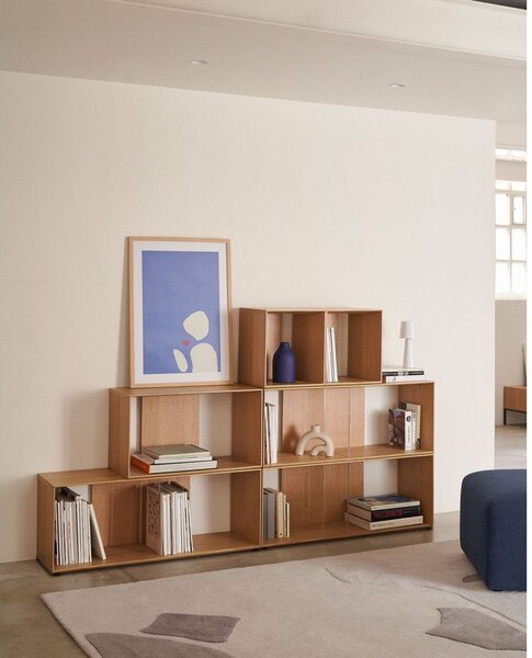 Modulární policový systém v dekoru dubu v přírodní barvě 101x38 cm Litto – Kave Home