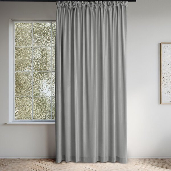 Šedý sametový dimout závěs 200x250 cm Velto – Filumi