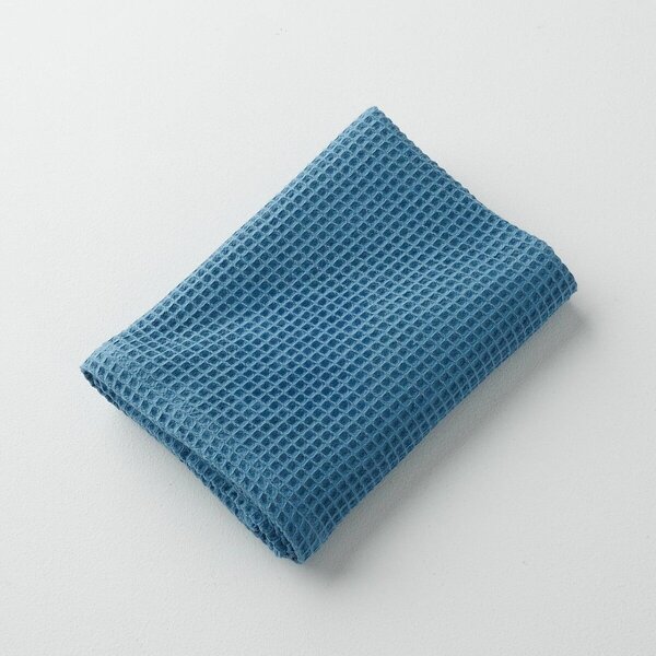 Koupelnový textil se vzorem včelích pláství 320g/m2 modrá ručník 50x100 cm