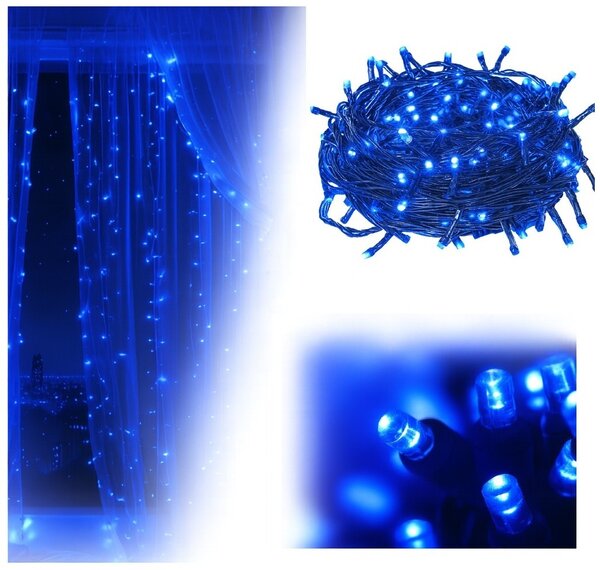 Vánoční světýlka vnitřní modré 100 LED